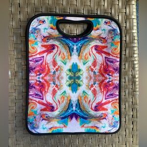 Neoprene marble mural multi-purpose lunch bag